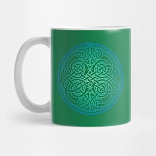 St. Patrick's Day Celtic Blue Mandala #1 Mug